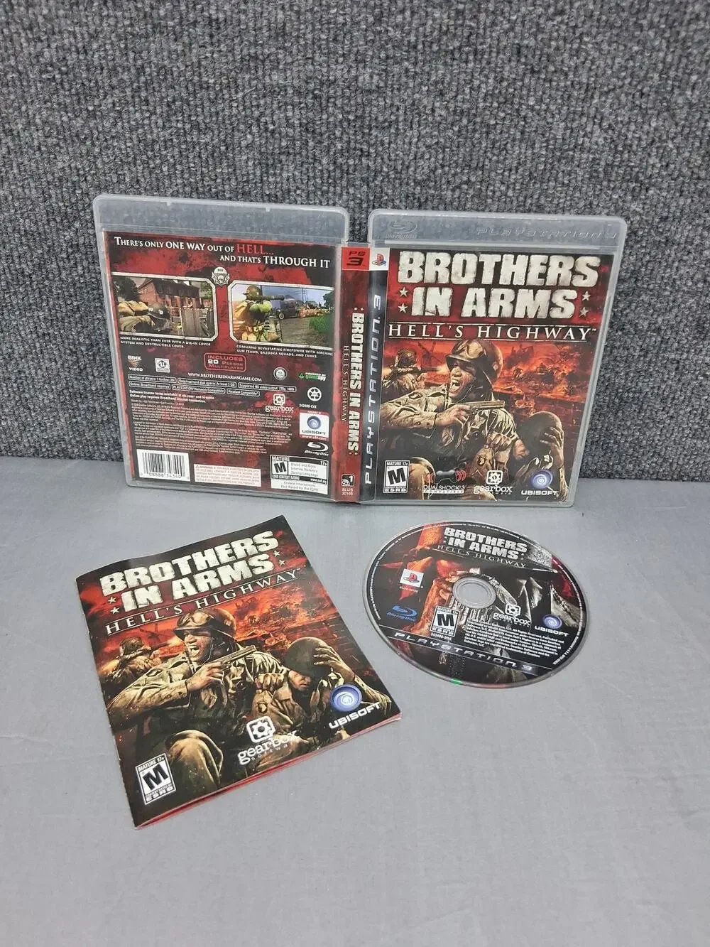 Brothers In Arms Hells Highway Sony Plastation 3 PS3 Complete Case Instructions